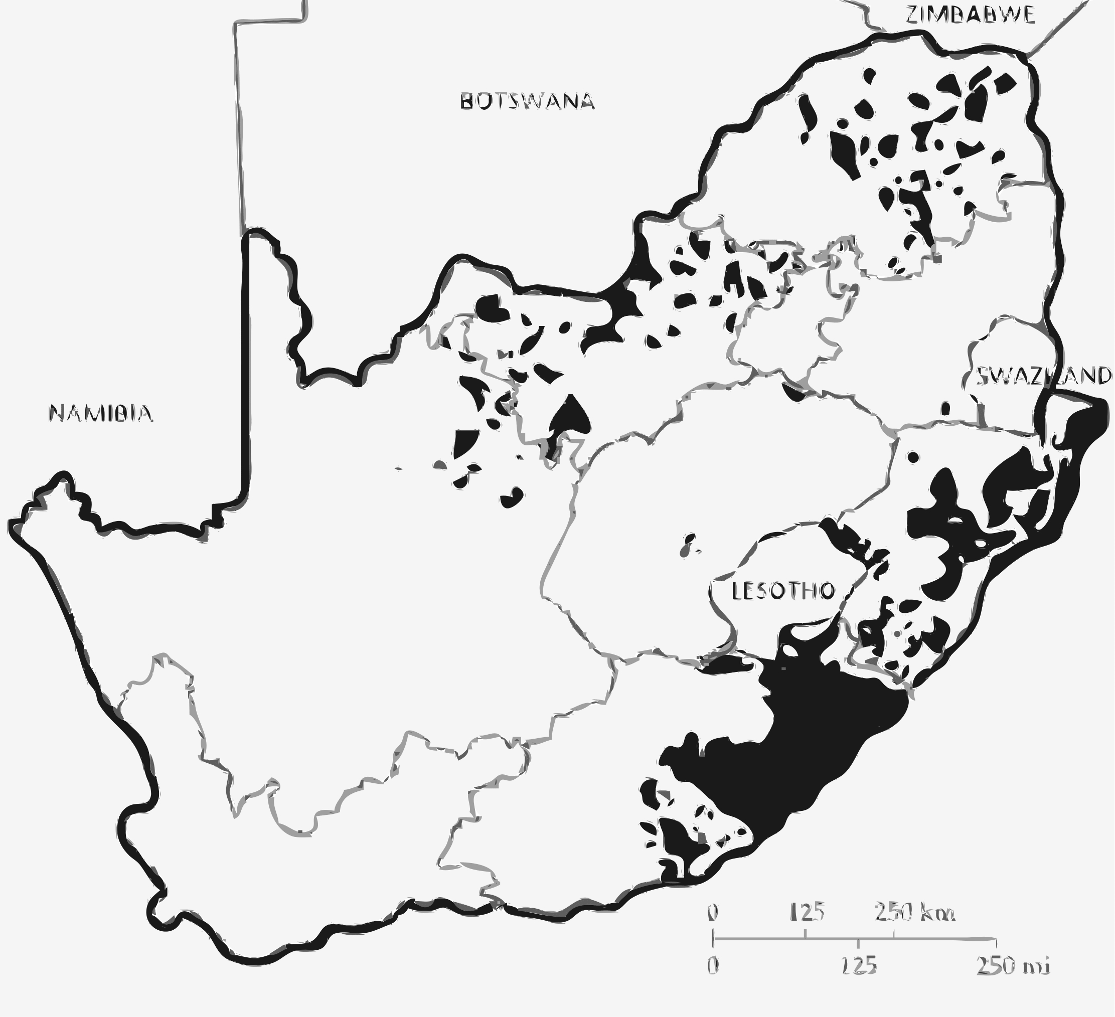 Image: The 1913 South African Land Act: Black spots in white men's land 